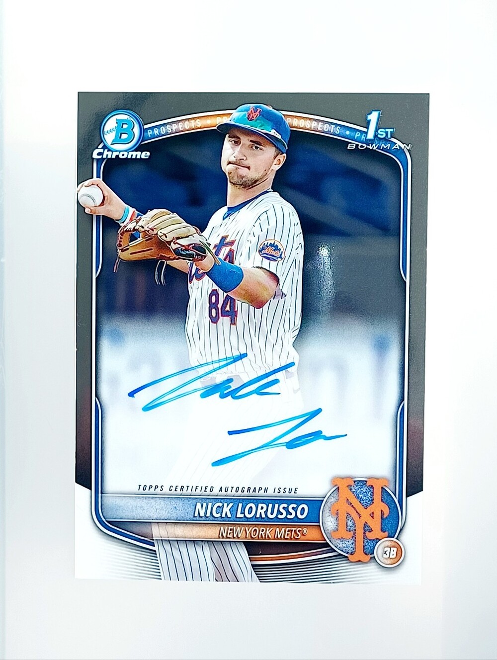 Nick LoRusso New York Mets Autographed Baseball Card Auto Rookie
